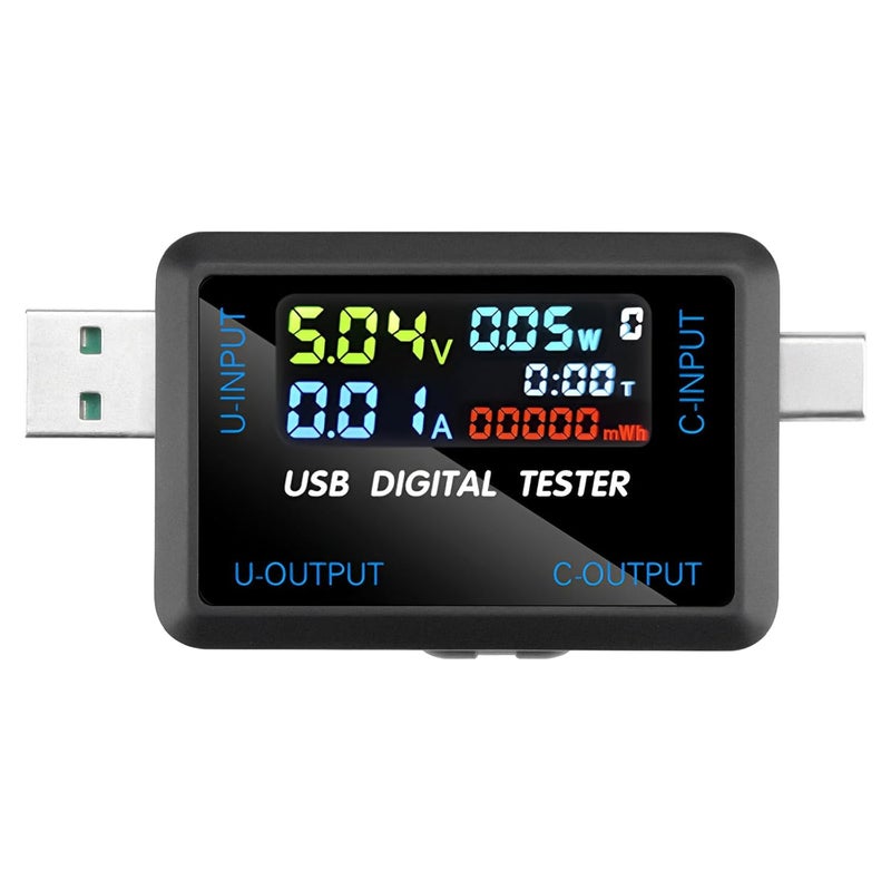 FORIOT USB and Type-C Tester - Multi-Functional Digital Tester for DC 4.5-36V, 0-8A Current and Voltage Meter, Supports Multiple Fast Charging Protocols - Image 1